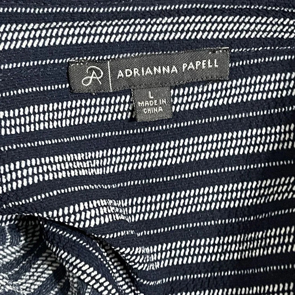 Adrianna Papell Striped Button Front Sleeveless Top Size Large - Picture 4 of 6